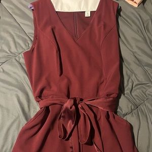 White House Black Market Maroon Jumpuit